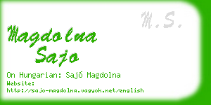 magdolna sajo business card